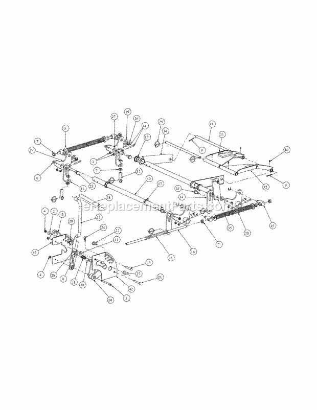 Lift Assembly (Nov.2003 & Prior) Diagram and Parts List for M54-KH 53BB5B8W750 Cub Cadet Sprayer